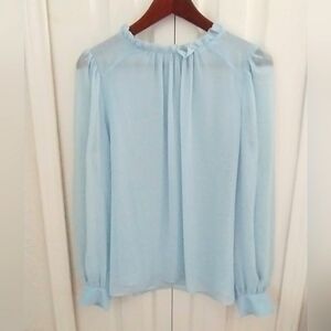 NWT Blue chiffon blouse